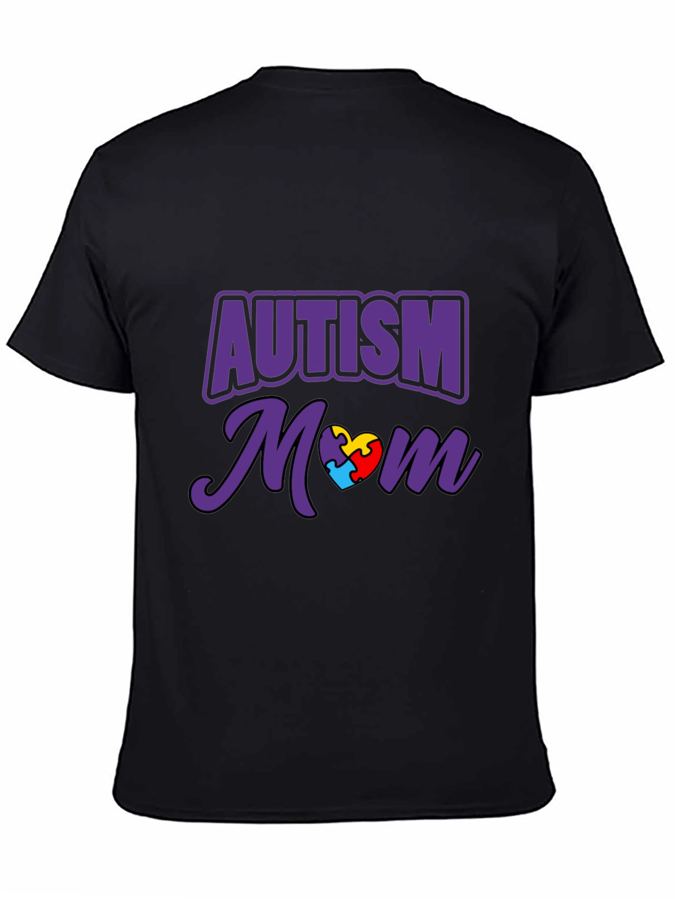 Autism Awareness Mom T-Shirt Puzzle Heart Tee