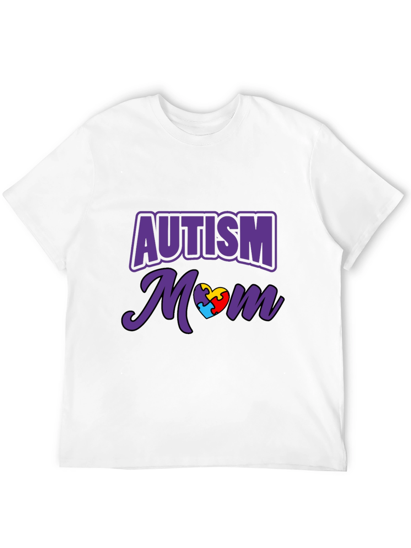 Autism Awareness Mom T-Shirt Puzzle Heart Tee