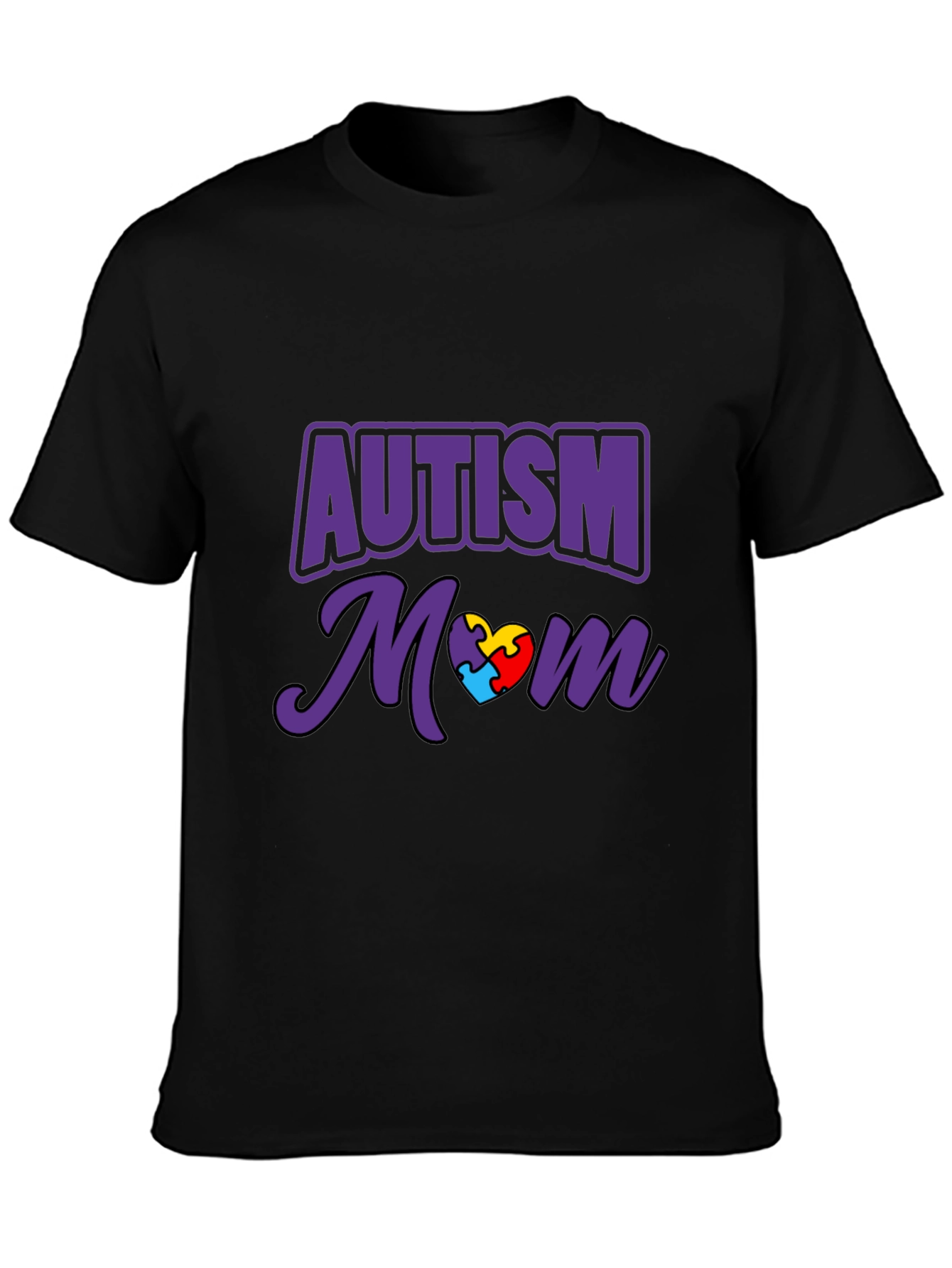 Autism Awareness Mom T-Shirt Puzzle Heart Tee
