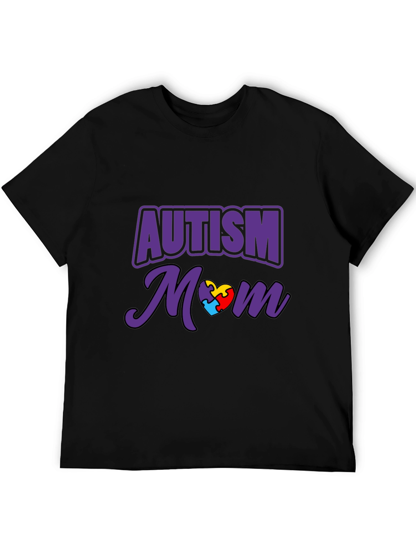 Autism Awareness Mom T-Shirt Puzzle Heart Tee