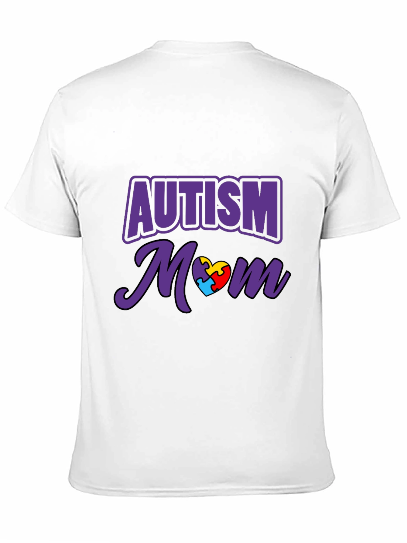 Autism Awareness Mom T-Shirt Puzzle Heart Tee