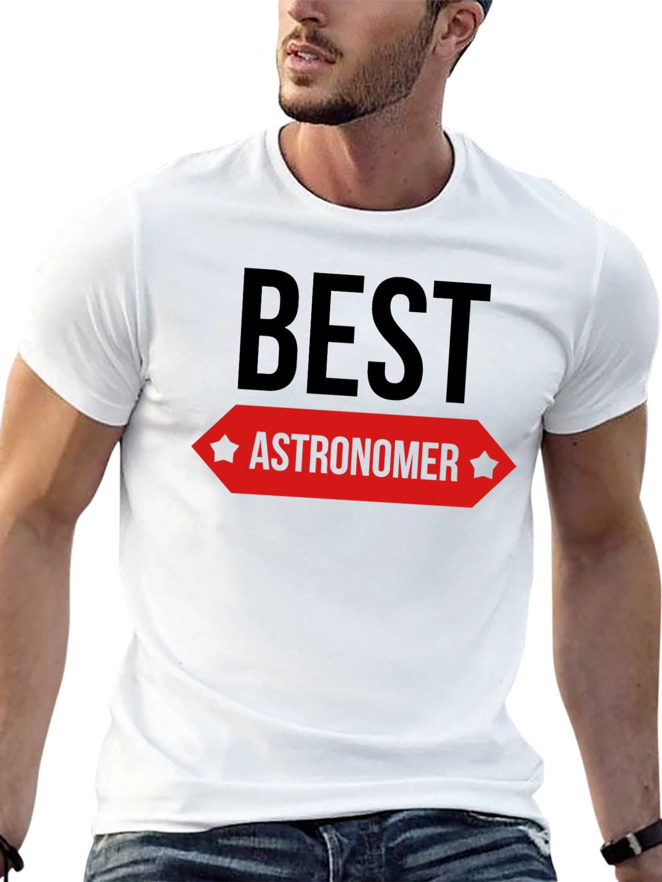 Best Astronomer Graphic T-Shirt - Black