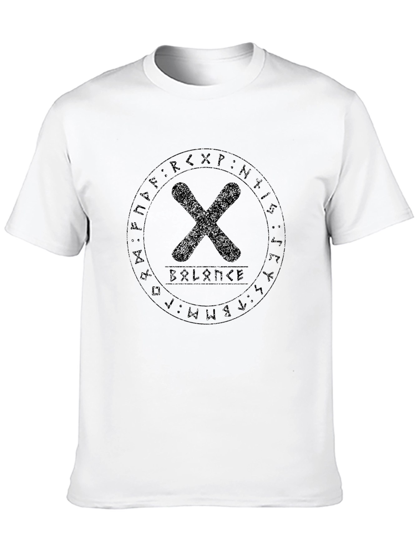 Balance Rune Graphic Black T-Shirt