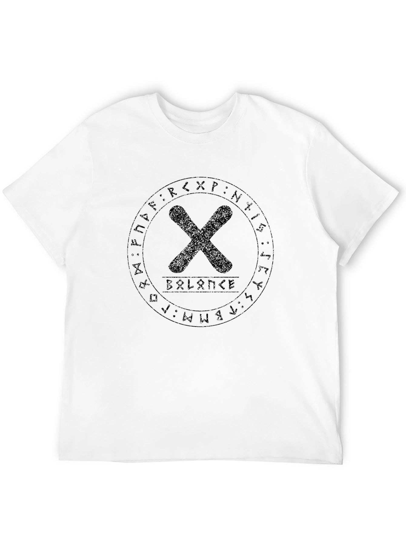 Balance Rune Graphic Black T-Shirt