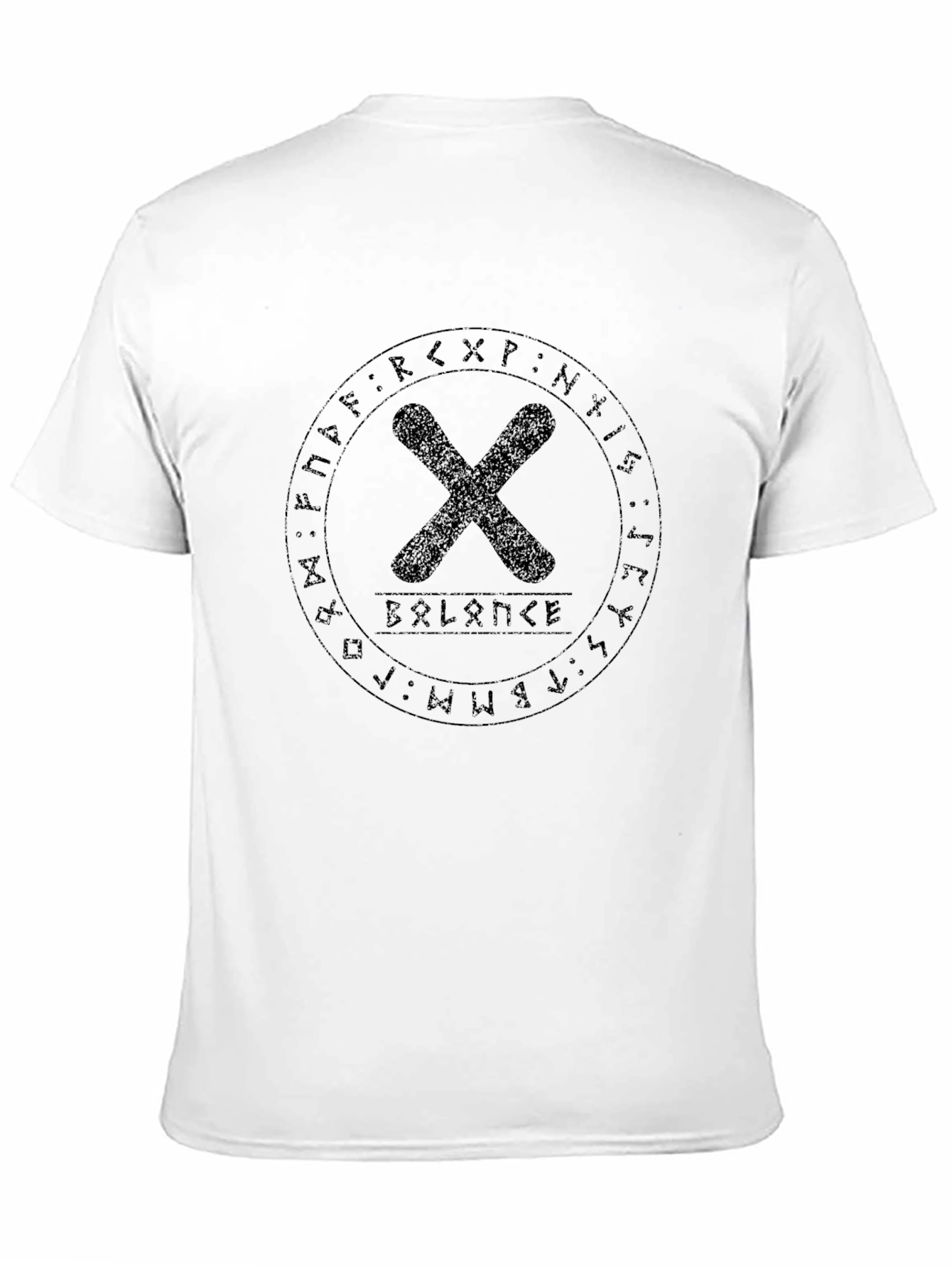 Balance Rune Graphic Black T-Shirt