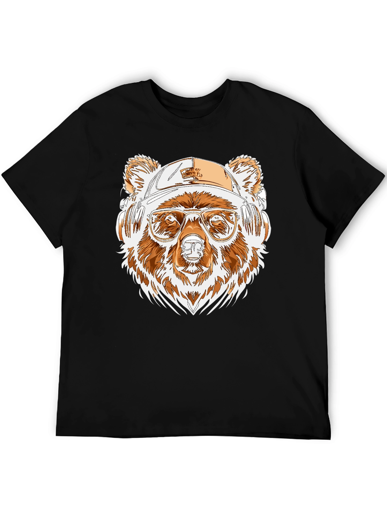 Cool Bear Tee: Graphic Print Black Shirt