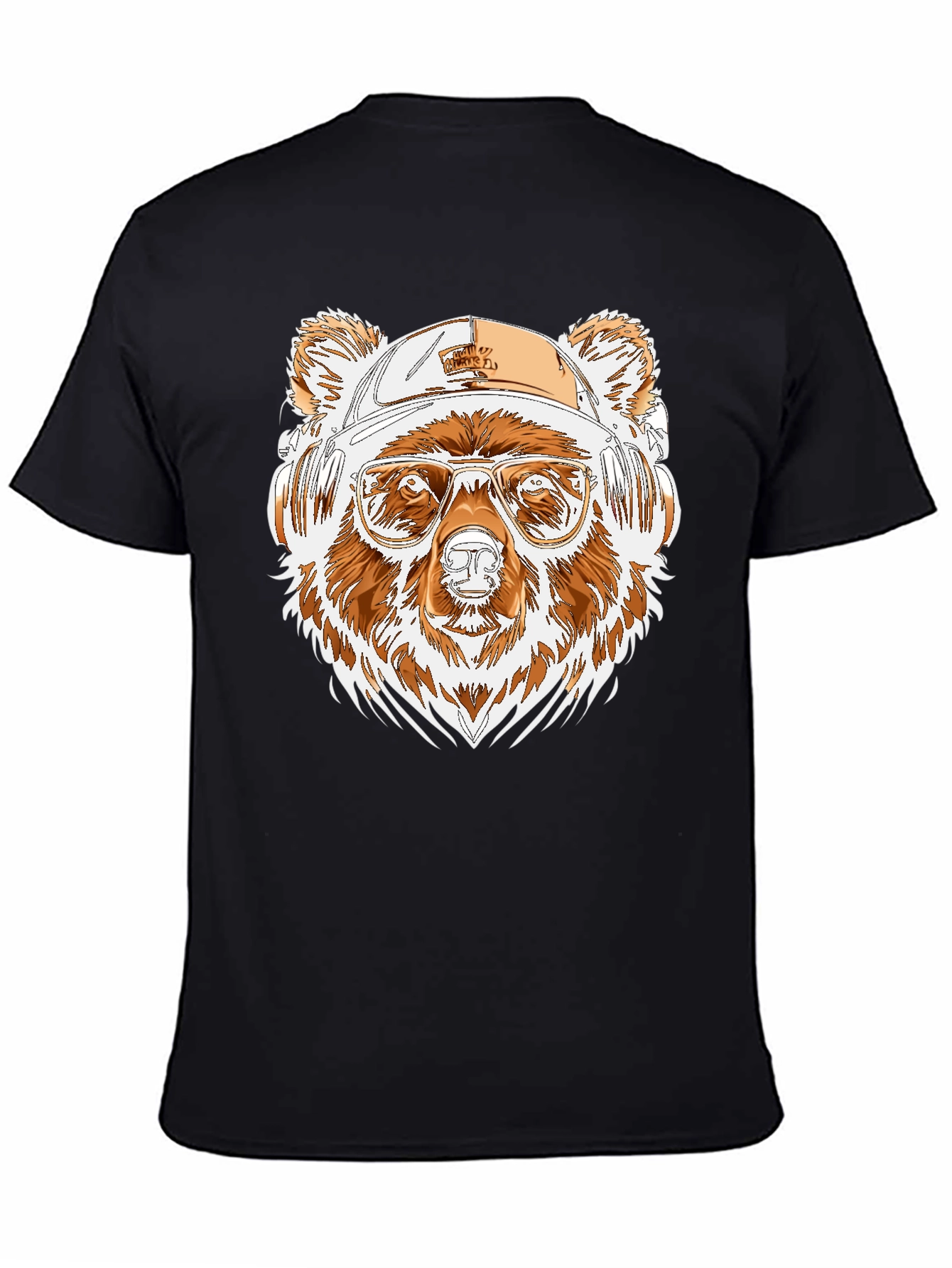 Cool Bear Tee: Graphic Print Black Shirt