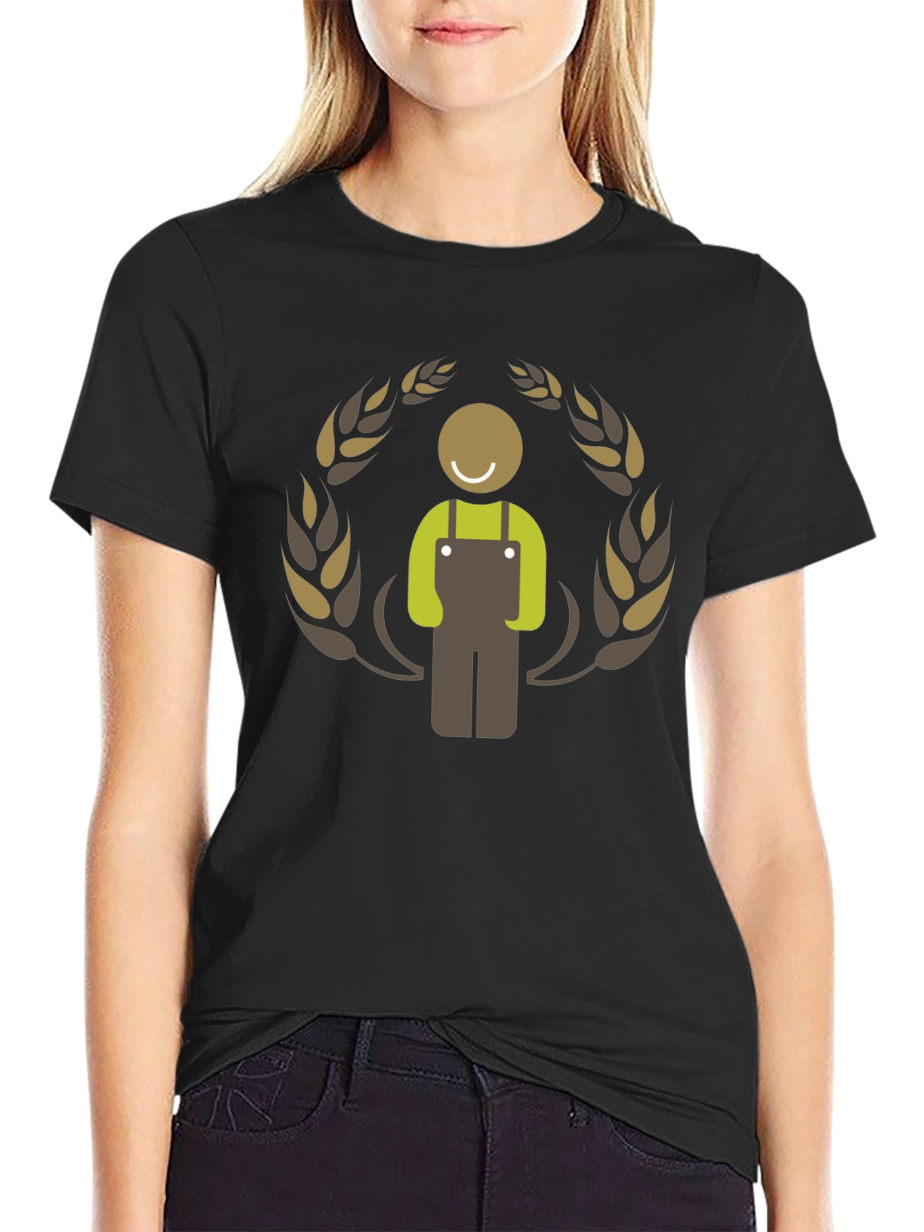 Farmer Graphic Black T-Shirt