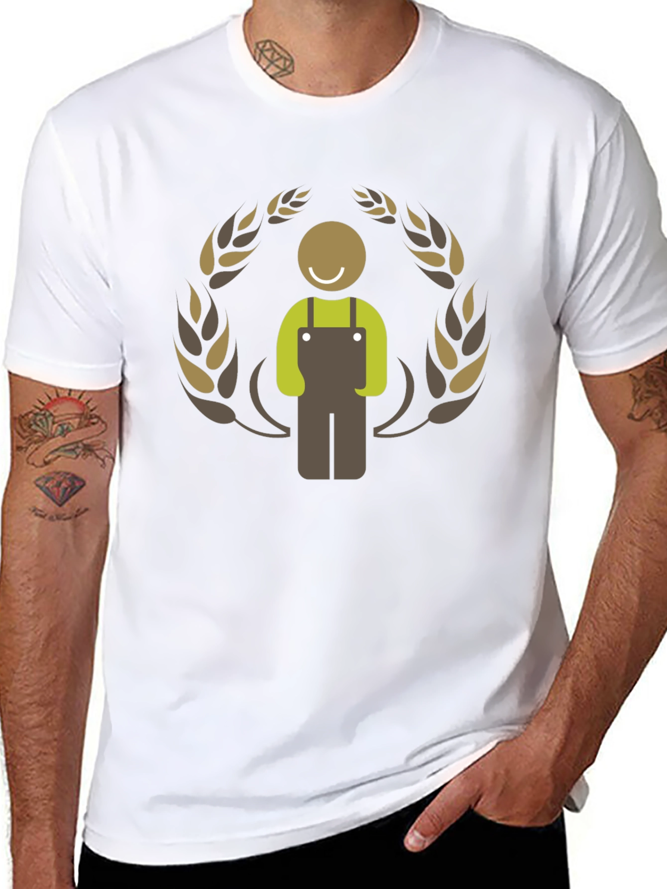 Farmer Graphic Black T-Shirt
