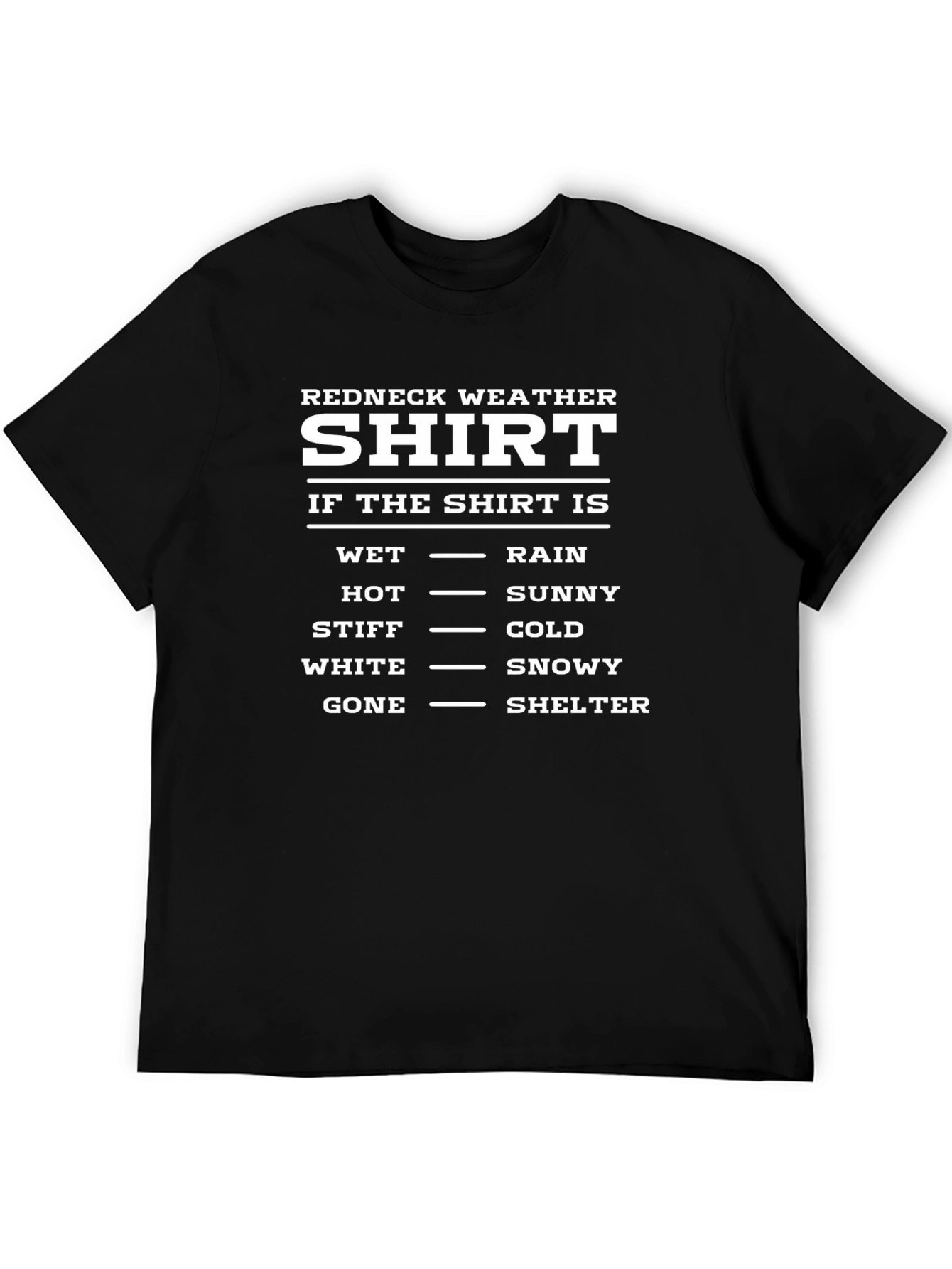 Redneck Weather Shirt - Humorous Novelty Tee