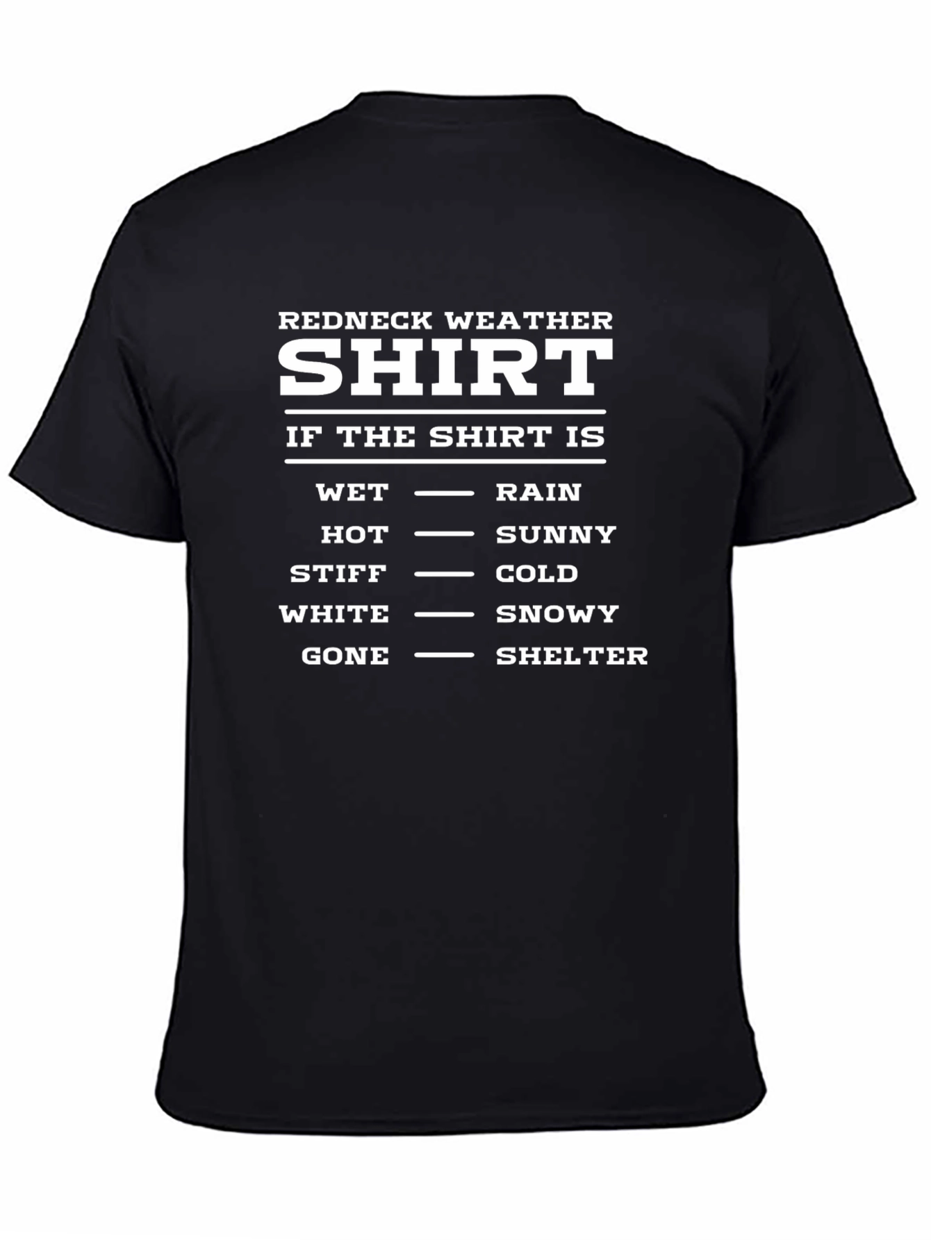 Redneck Weather Shirt - Humorous Novelty Tee