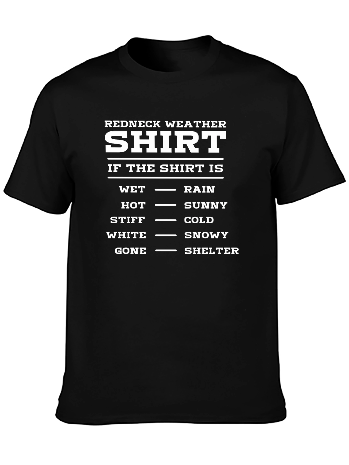 Redneck Weather Shirt - Humorous Novelty Tee