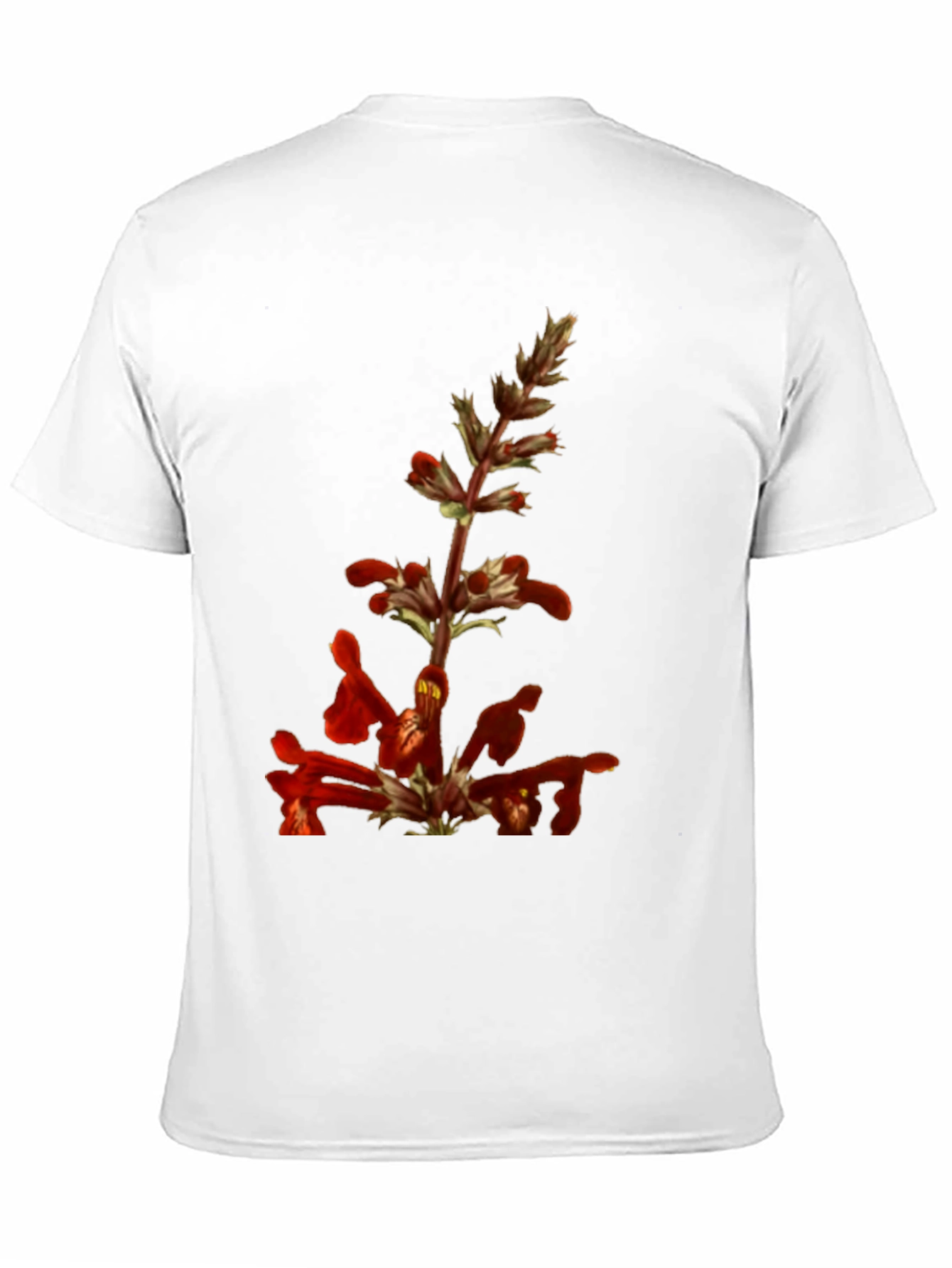 Red Flower Print T-Shirt