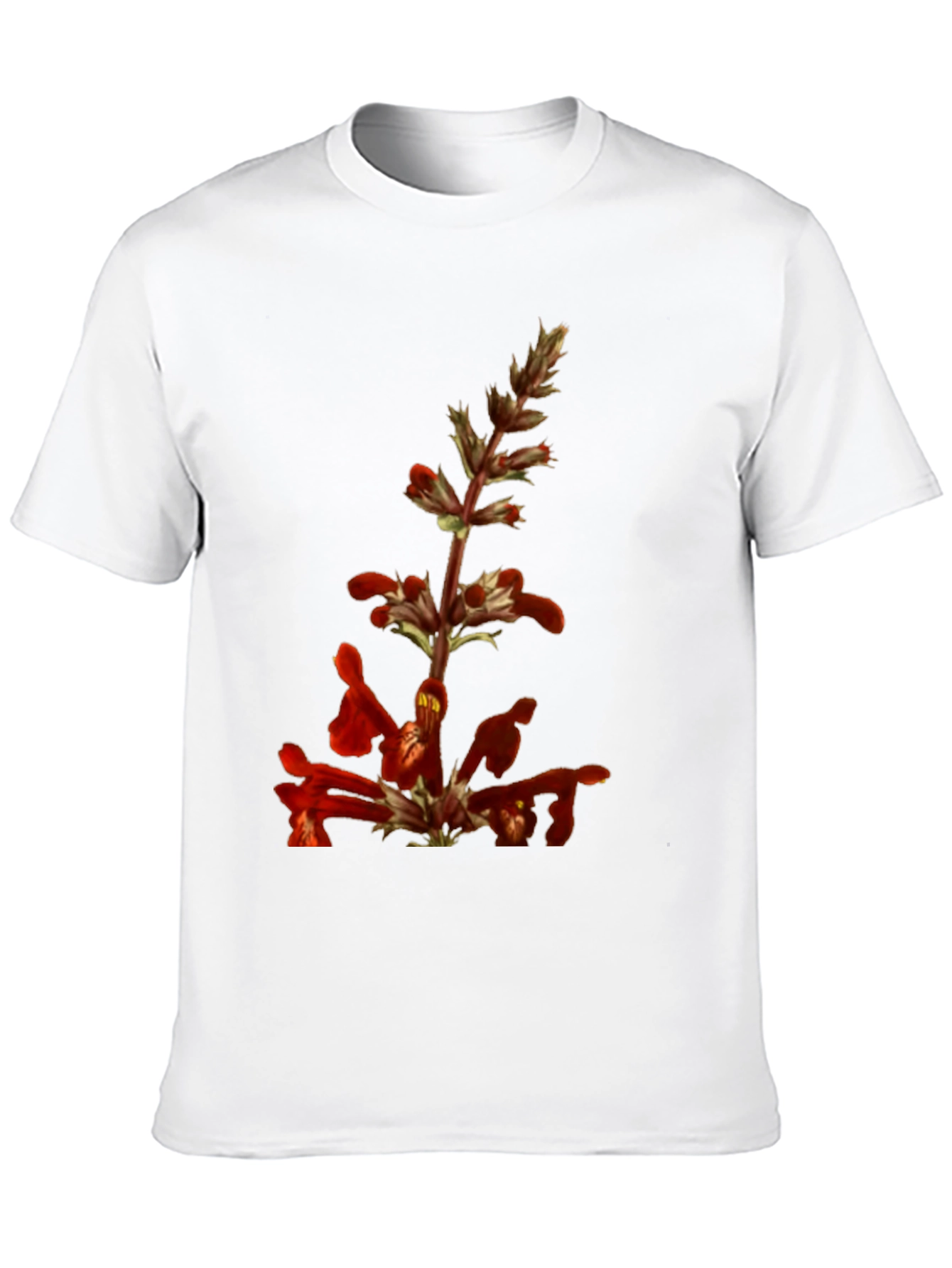 Red Flower Print T-Shirt