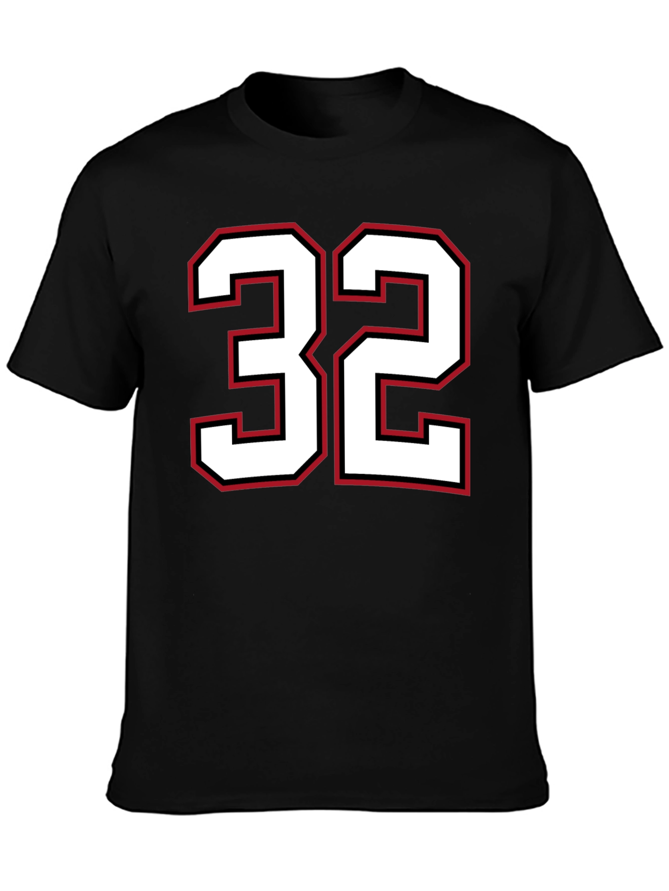 Mens Black T-shirt with Number 32