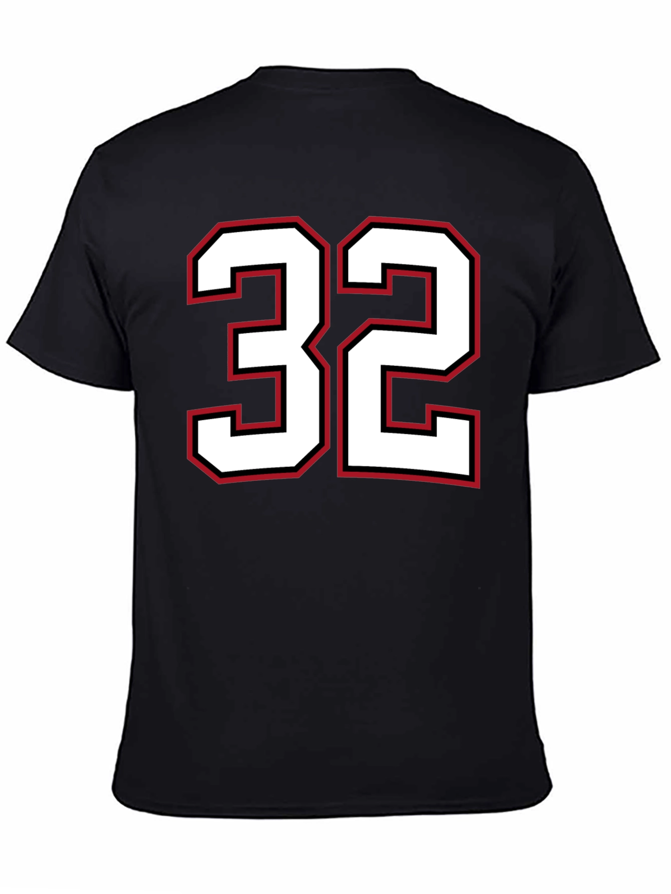 Mens Black T-shirt with Number 32