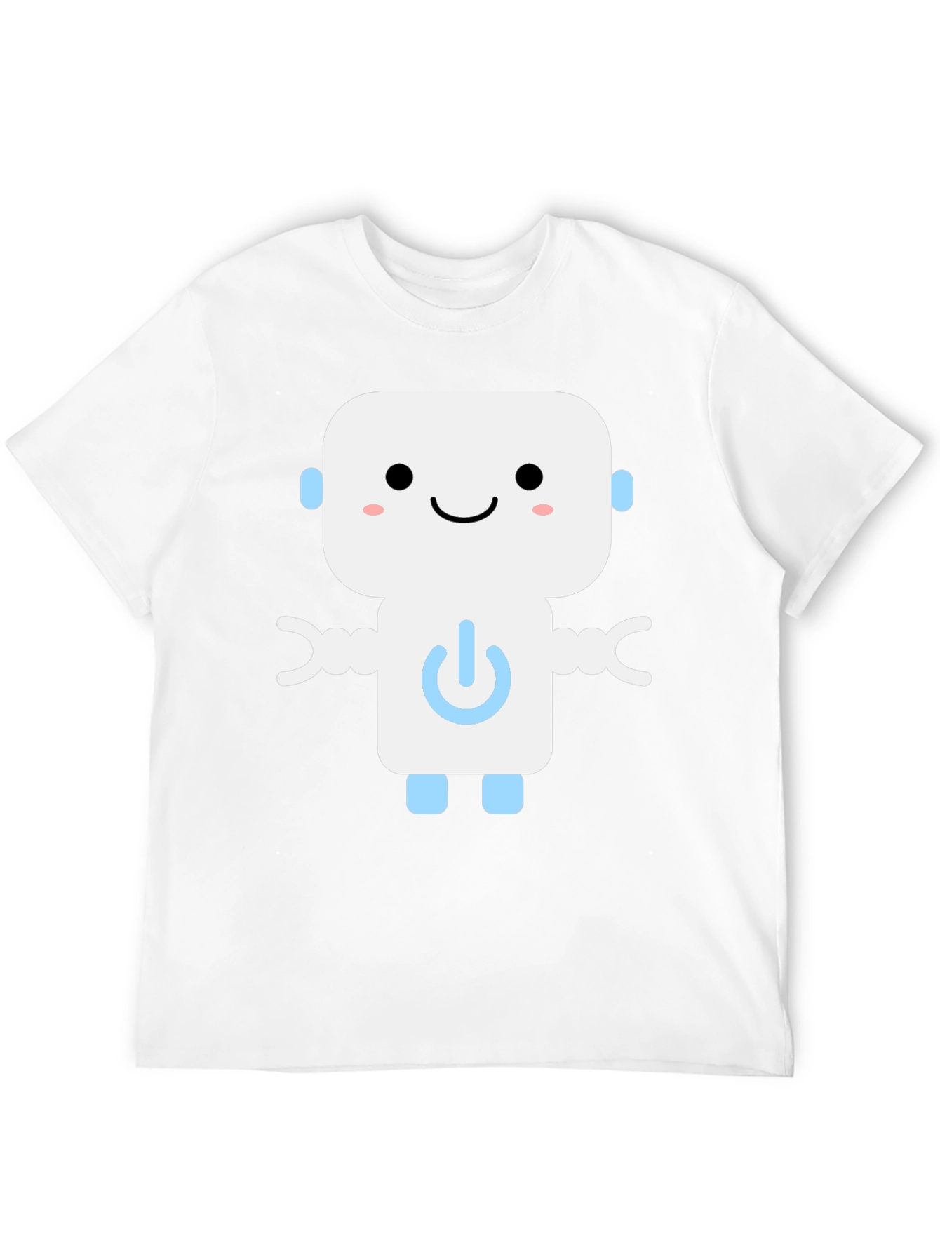 Robot Graphic Print Black T-Shirt