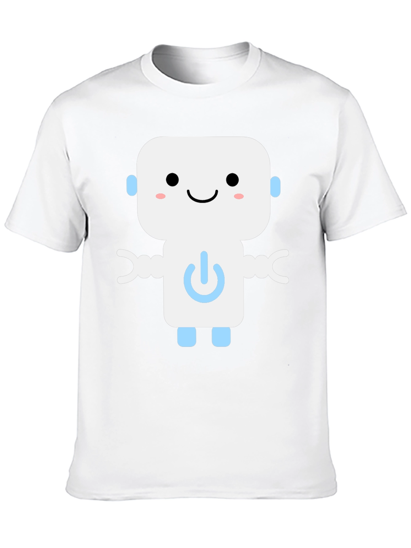 Robot Graphic Print Black T-Shirt