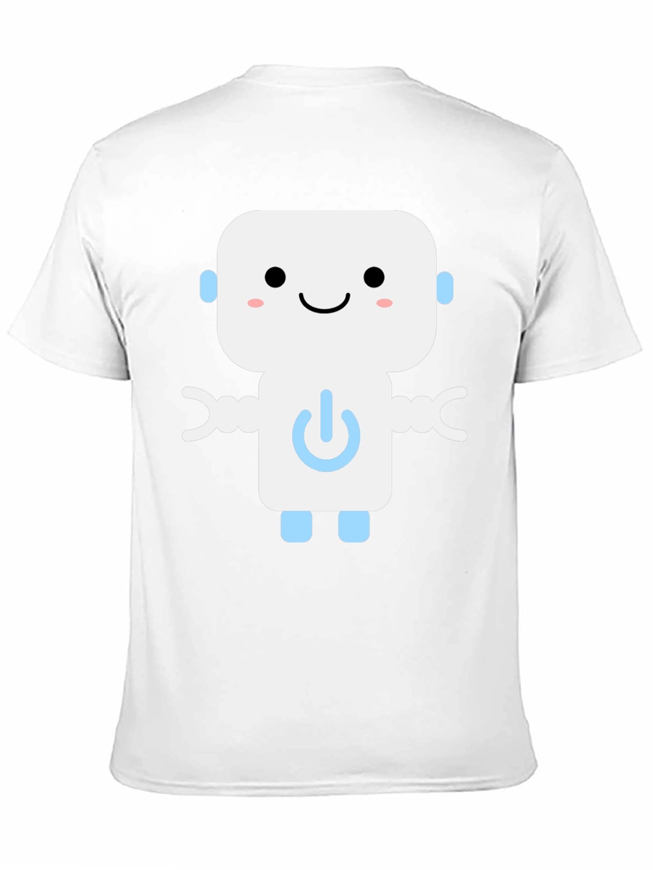 Robot Graphic Print Black T-Shirt