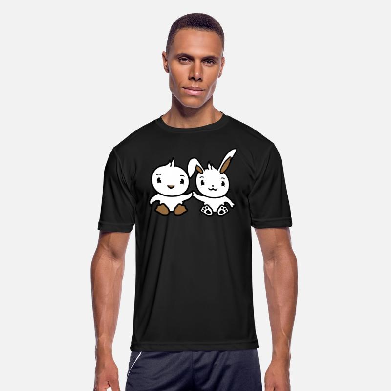 Rabbit Bird Chick 2 Friends Team Two Hands Holding