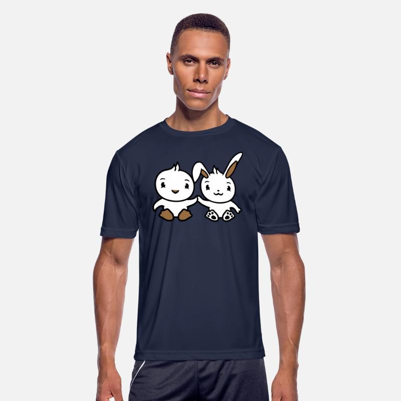 Rabbit Bird Chick 2 Friends Team Two Hands Holding
