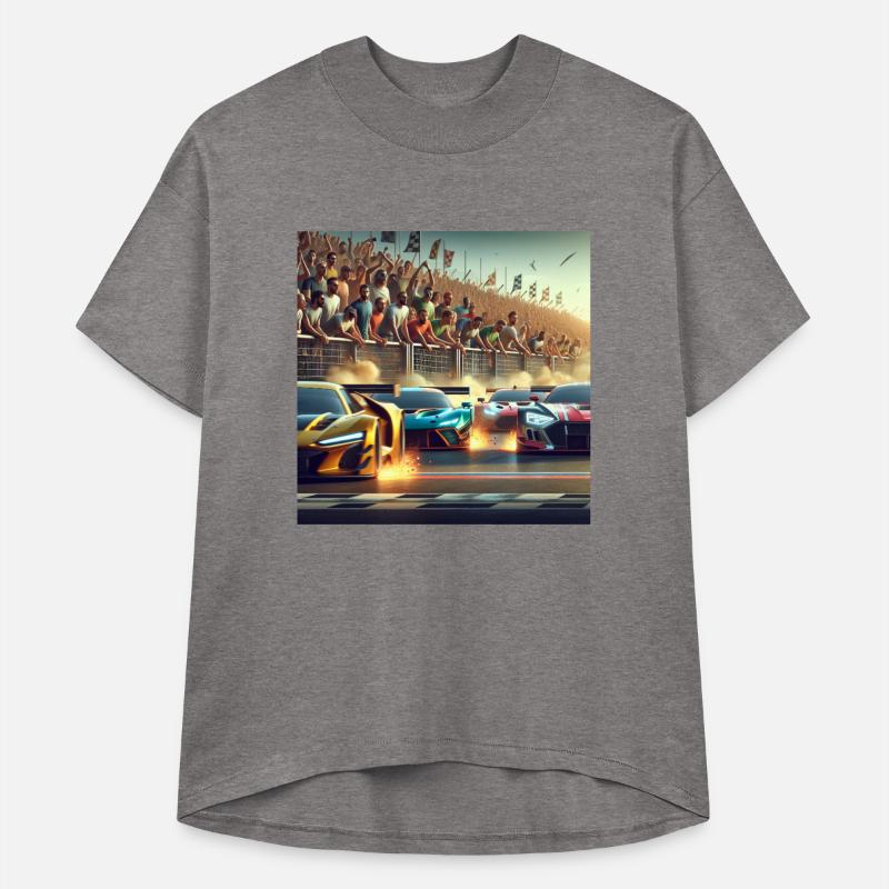 Race cars near finish
