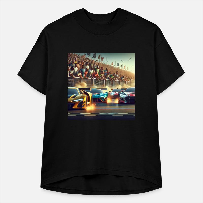 Race cars near finish