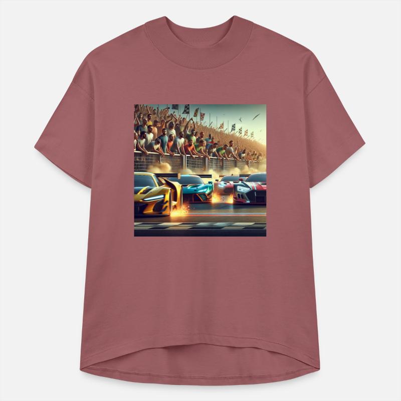 Race cars near finish