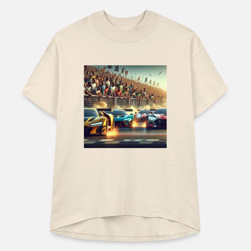 Race cars near finish