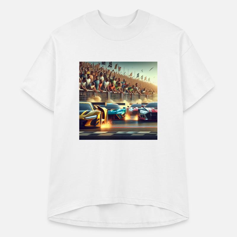 Race cars near finish