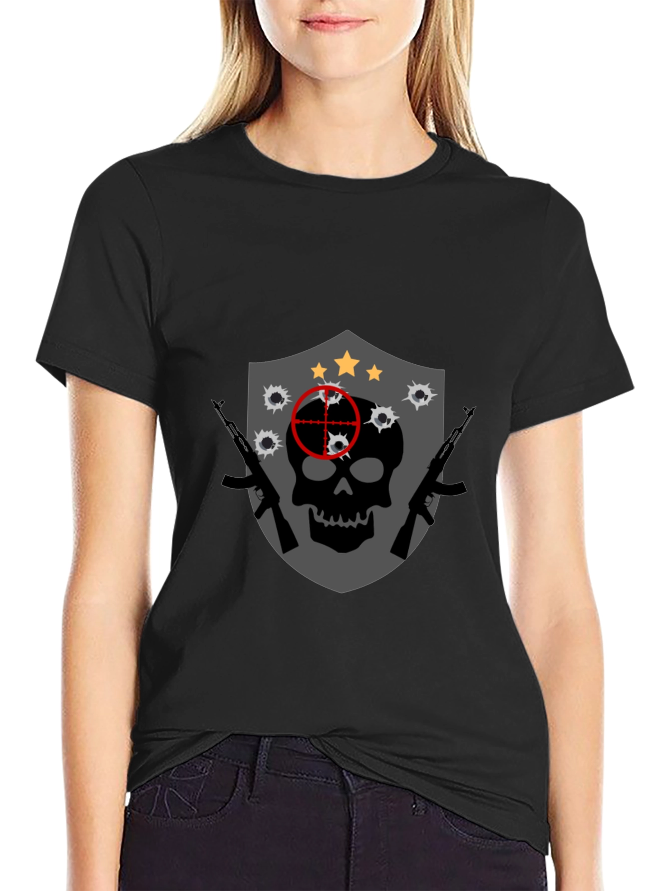 Skull Target Graphic Tee - Edgy Streetwear