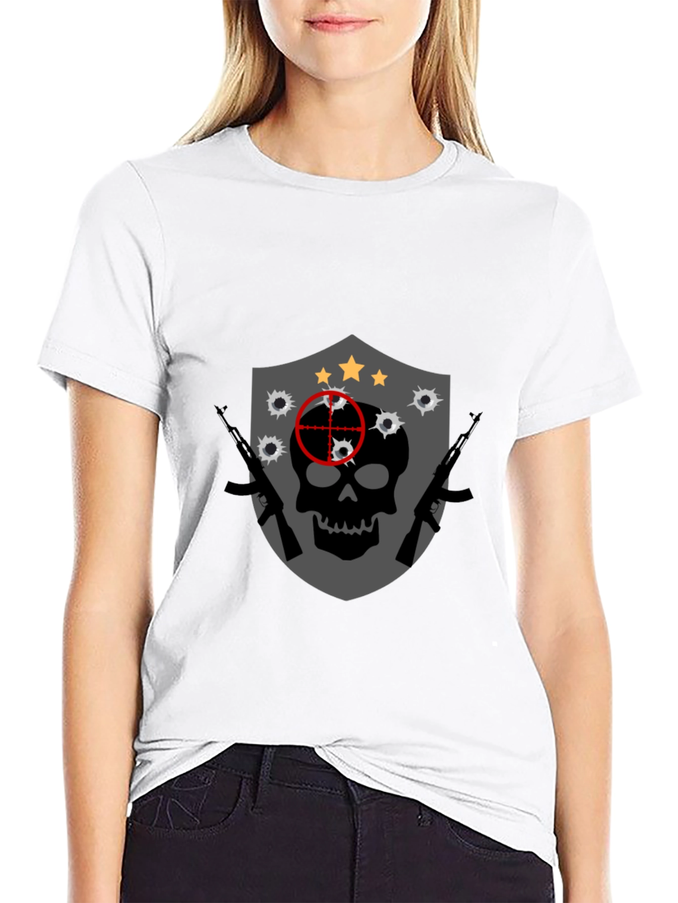 Skull Target Graphic Tee - Edgy Streetwear