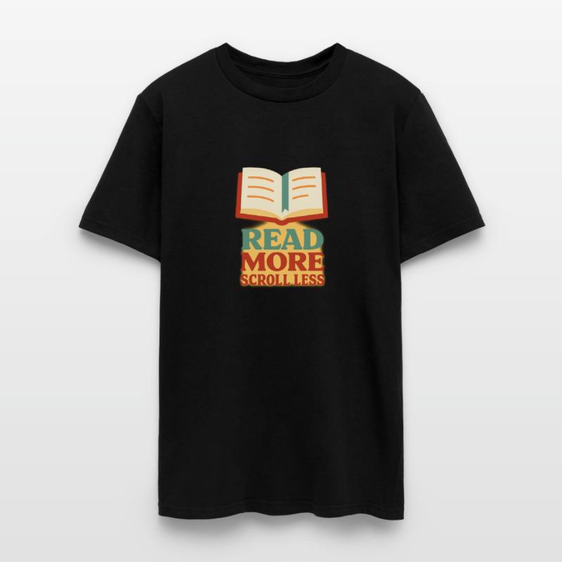 Read More Scroll Less – Retro Book Quote Design