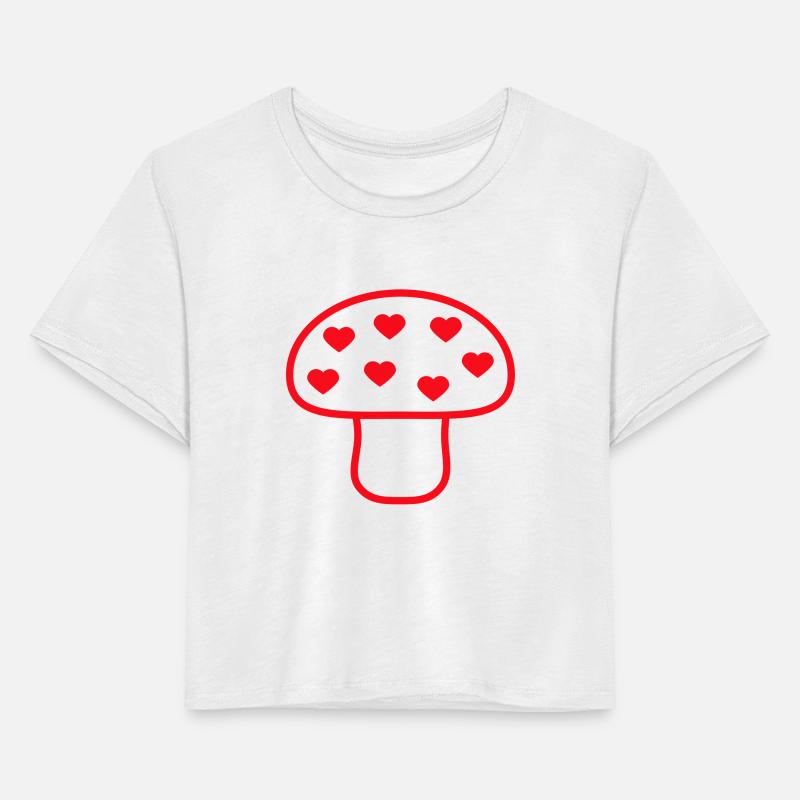 Red Mushroom Shining Color Love Heart Cool Fungus