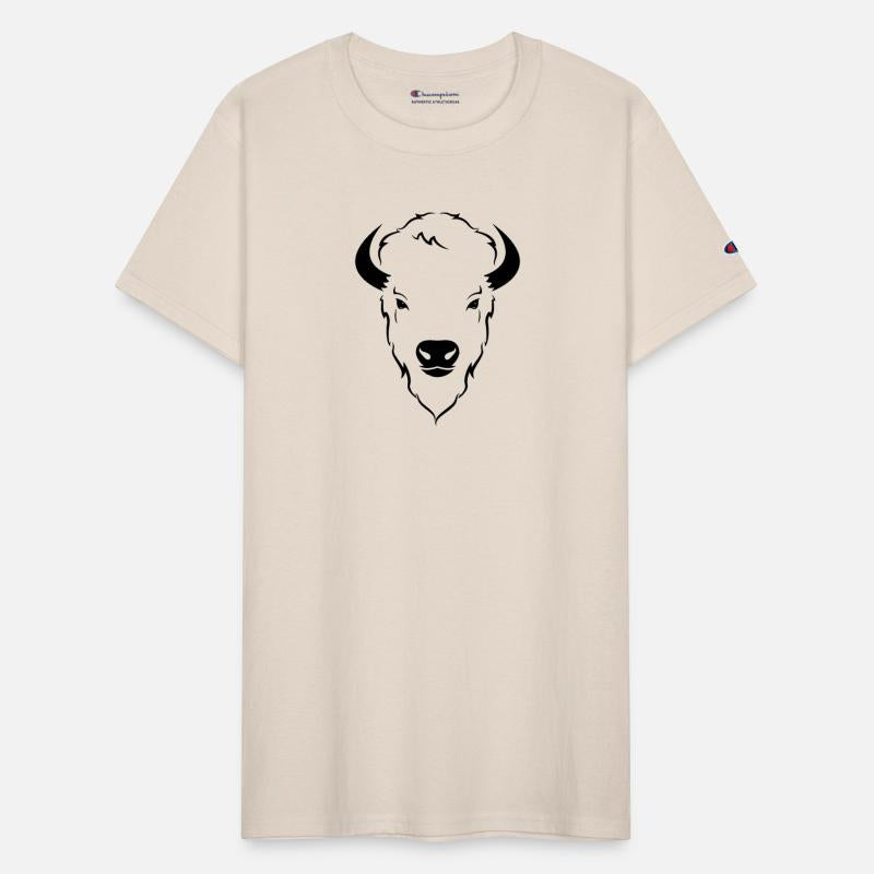 Resilient Power: Wild Buffalo Head Stencil Art