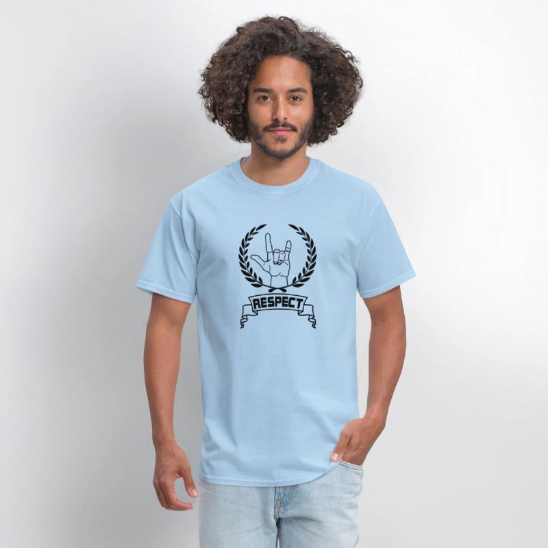 Respect sign in laurel wreath Hand gesture respect