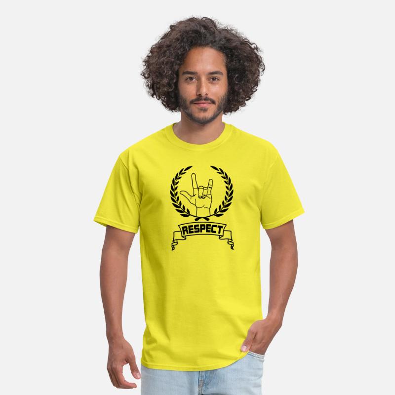 Respect sign in laurel wreath Hand gesture respect