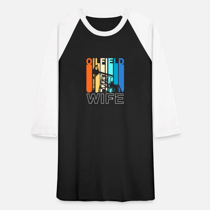 Retro Colorful Oil Drilling Oilfield Wife