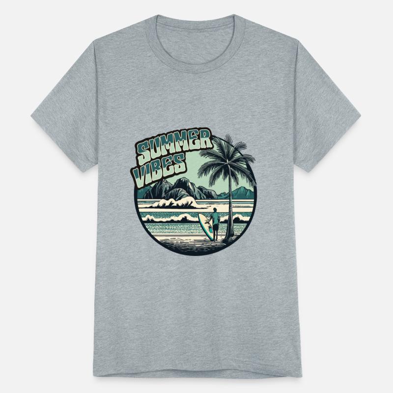 Retro Surfer Summer Palms Beach Sun Vacation