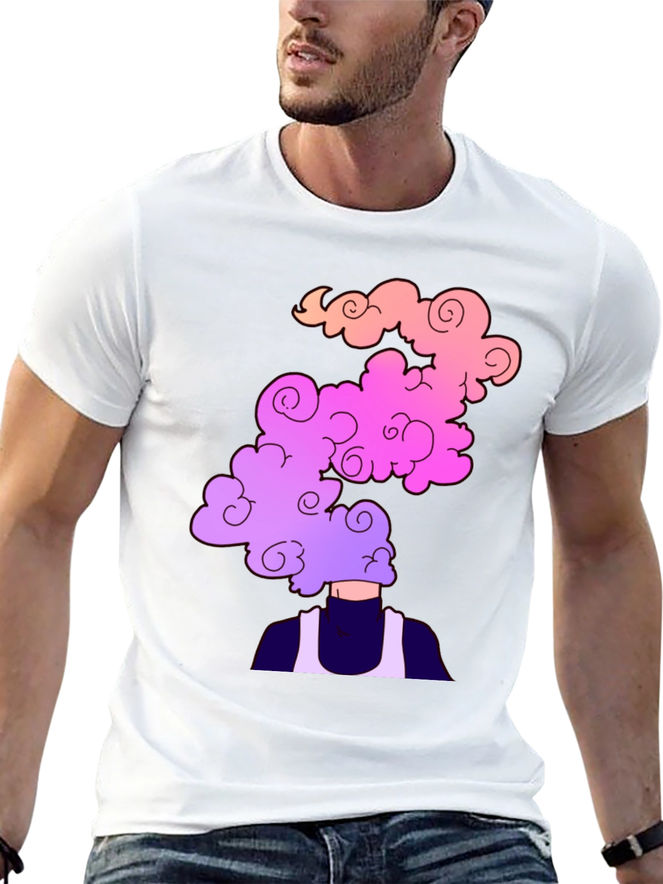 Cloud Head Graphic Tee - Stylish Mens T-Shirt