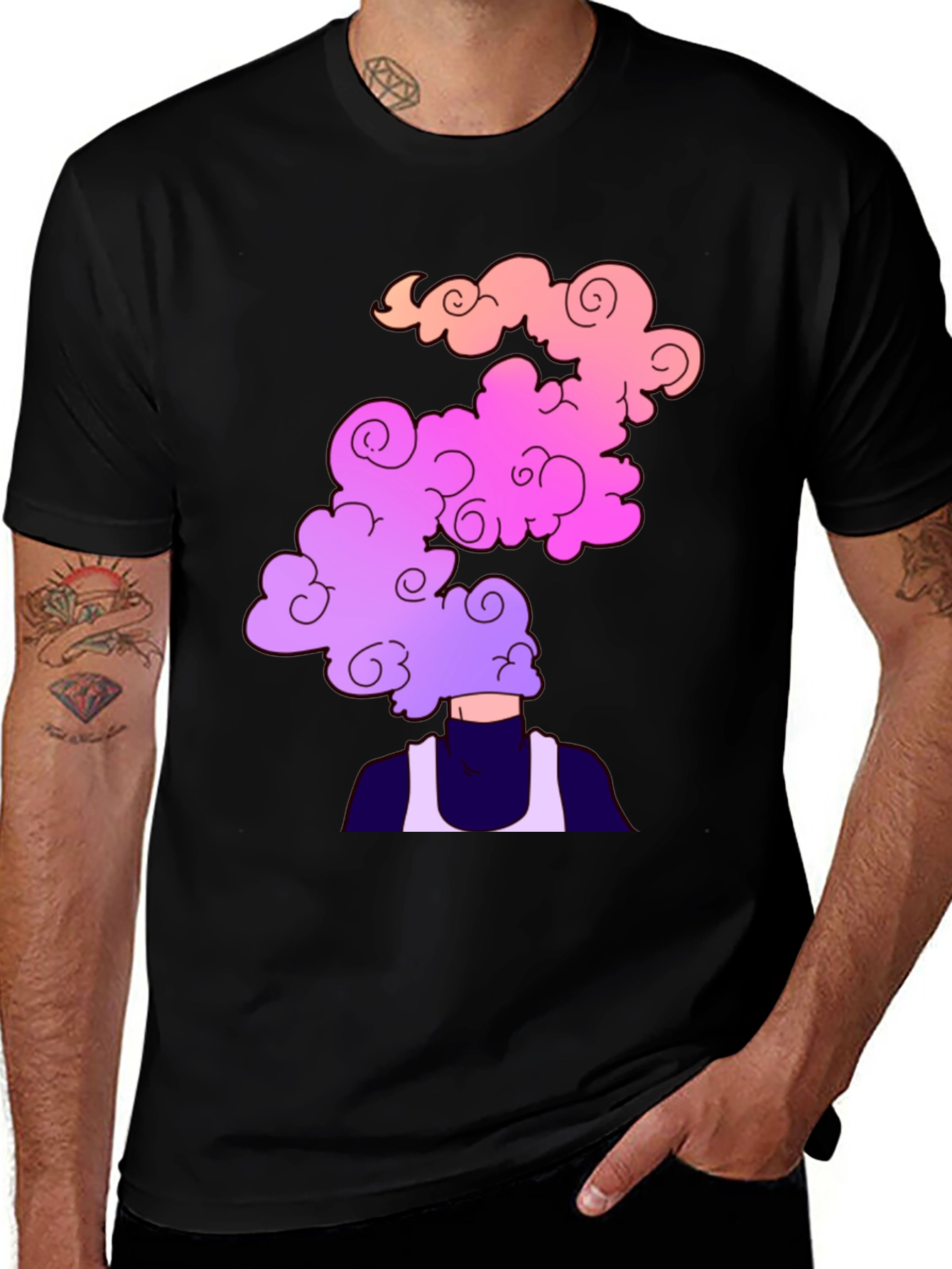 Cloud Head Graphic Tee - Stylish Mens T-Shirt