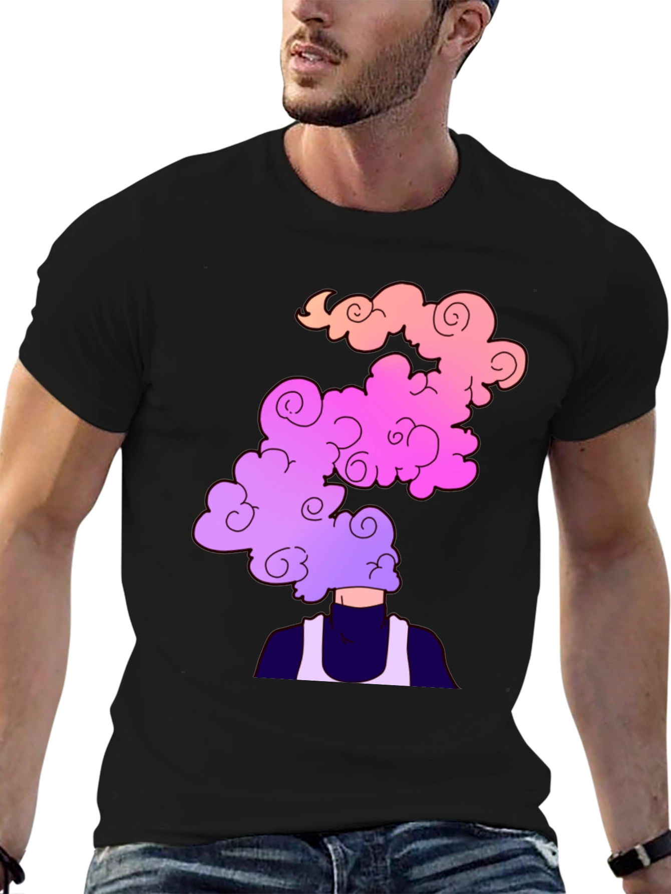 Cloud Head Graphic Tee - Stylish Mens T-Shirt