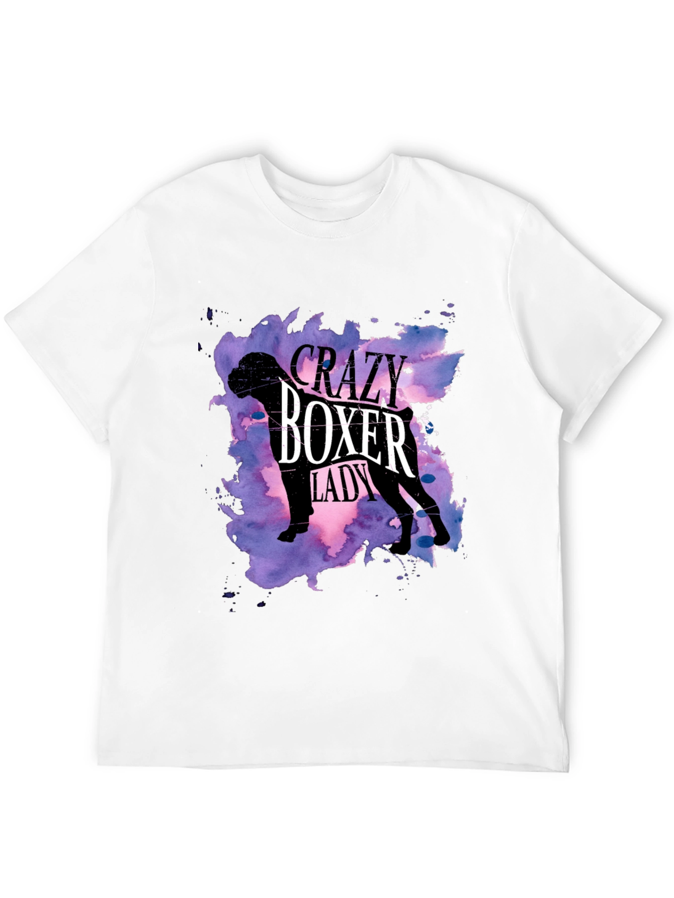 Crazy Boxer Lady T-Shirt - Womens Dog Lover Tee