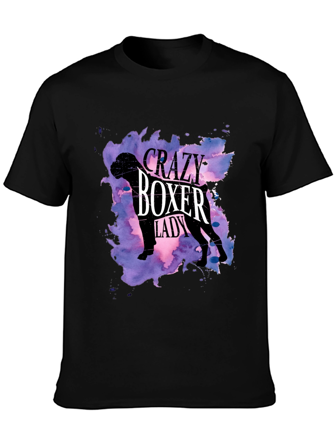 Crazy Boxer Lady T-Shirt - Womens Dog Lover Tee