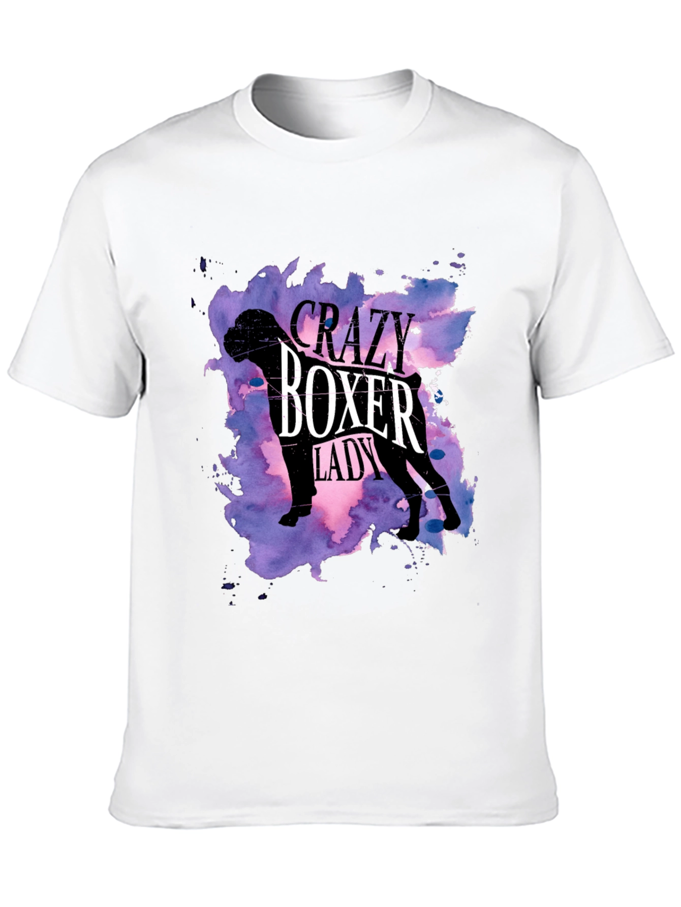 Crazy Boxer Lady T-Shirt - Womens Dog Lover Tee