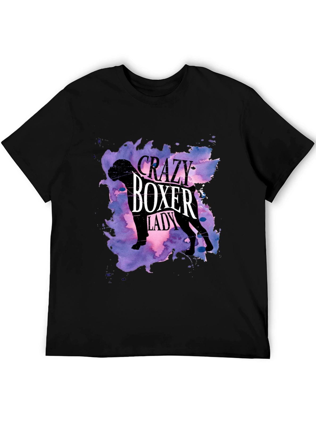 Crazy Boxer Lady T-Shirt - Womens Dog Lover Tee