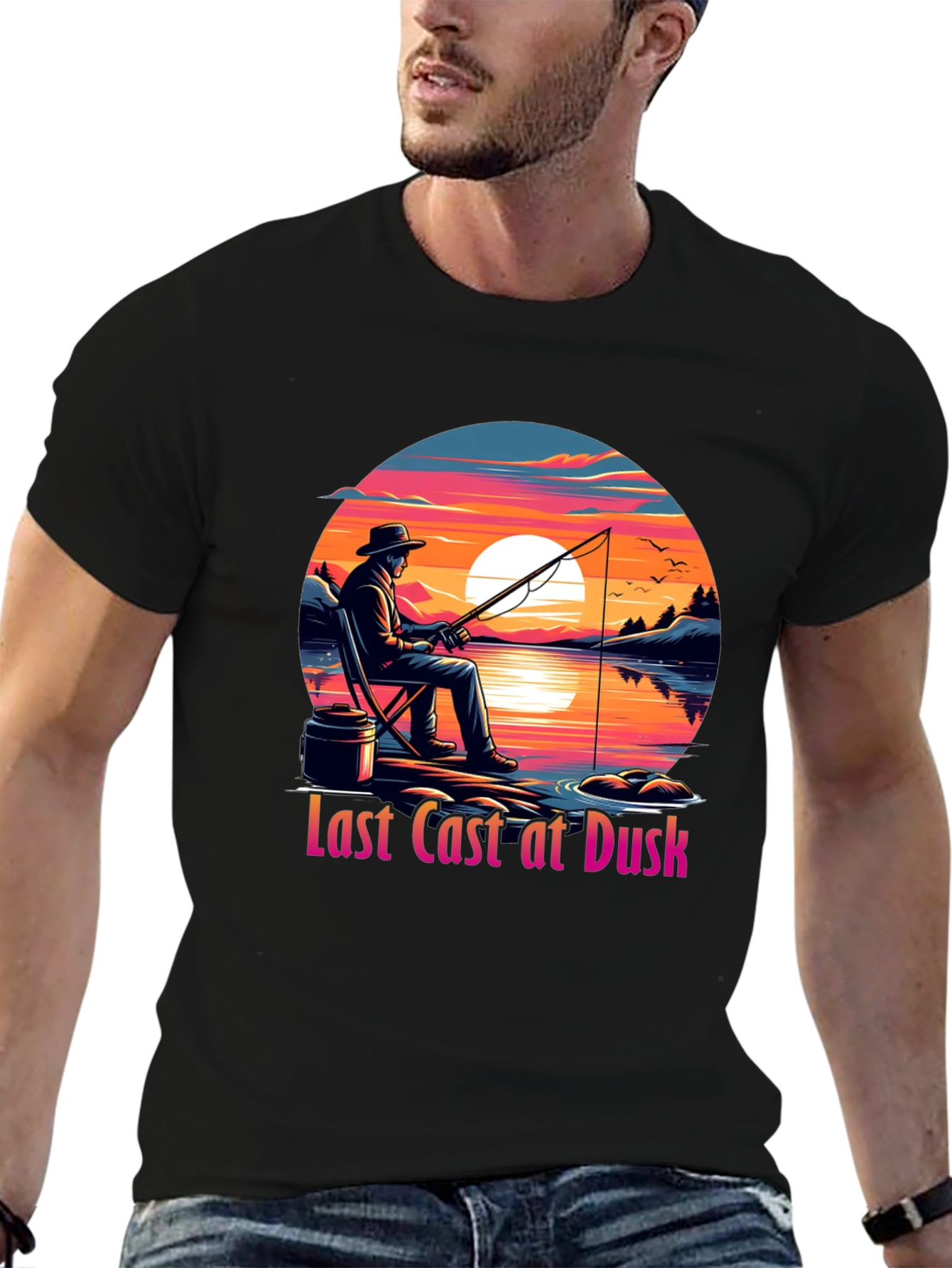 Last Cast at Dusk Graphic Tee