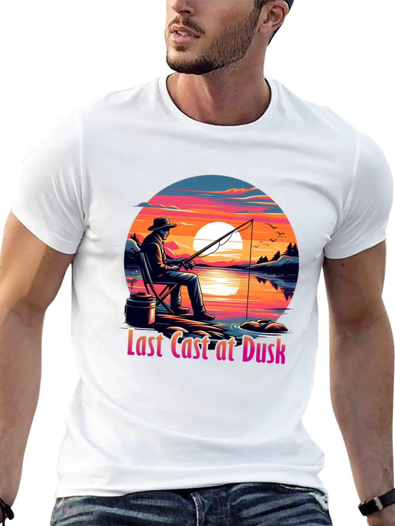 Last Cast at Dusk Graphic Tee