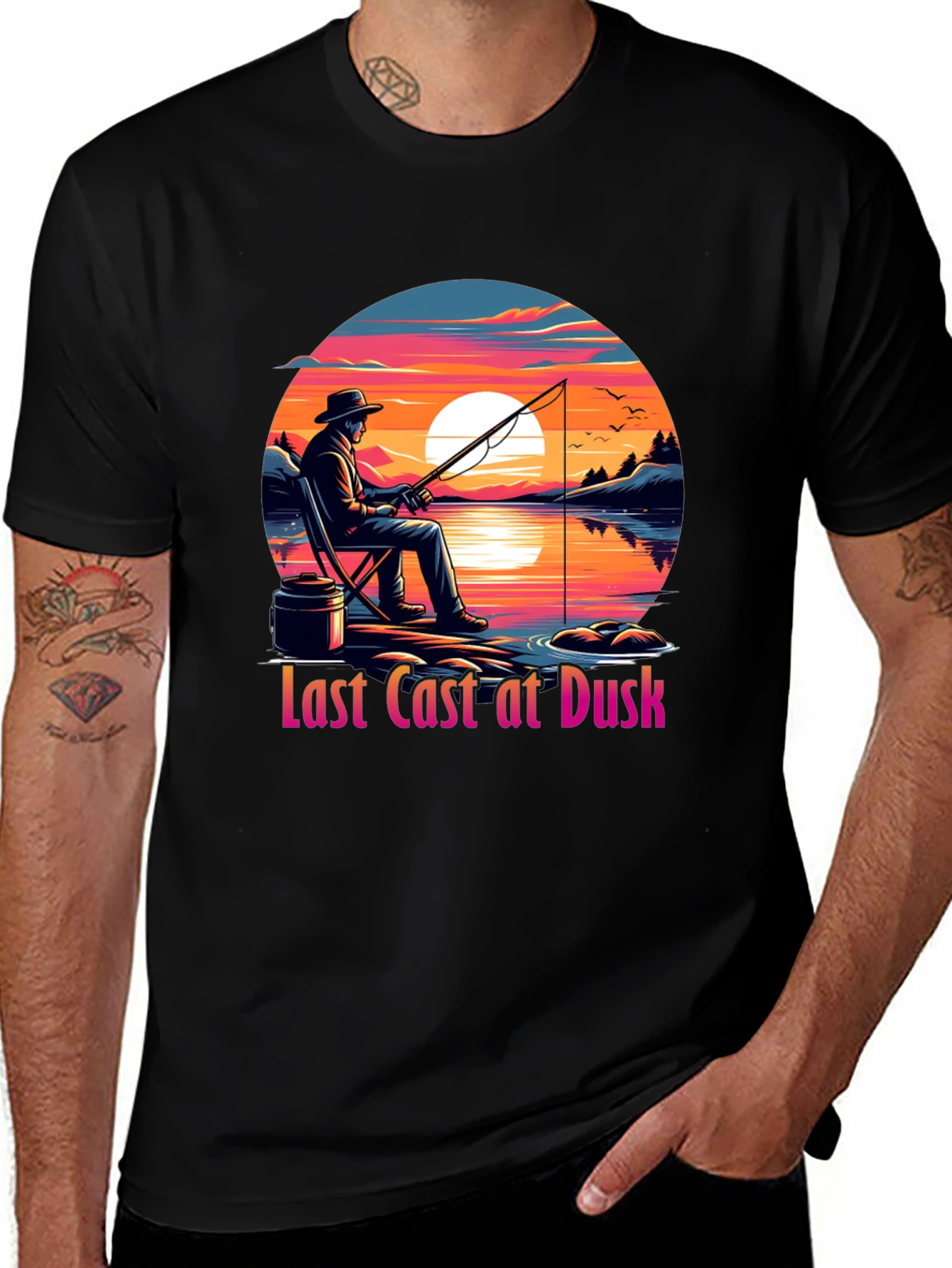 Last Cast at Dusk Graphic Tee