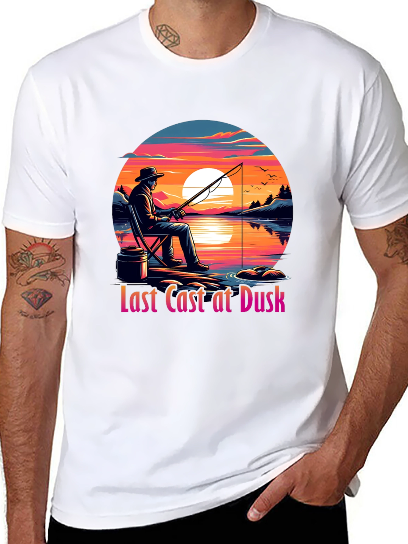 Last Cast at Dusk Graphic Tee